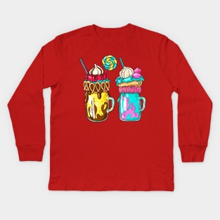 Milkshake Double Kids Long Sleeve T-Shirt